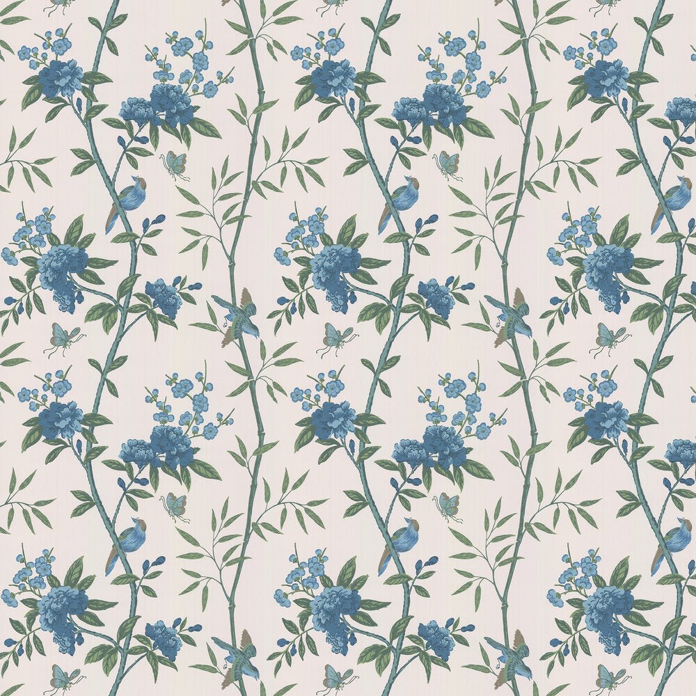 Peony & Blossom Wallpaper - Indigo / Teal - GP & J Baker - BW45066/5 - Premier Wallcovering
