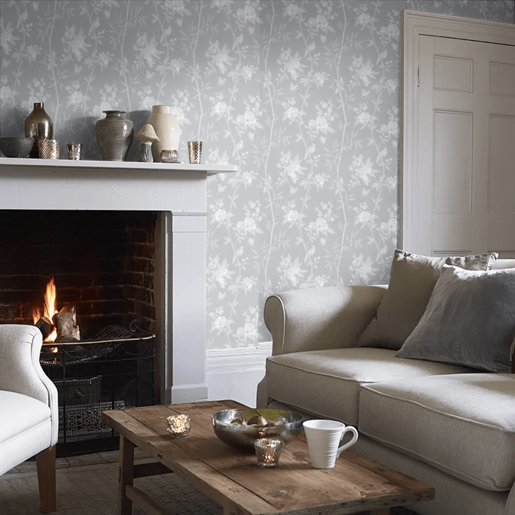 Peony & Blossom Wallpaper - Soft blue - GP & J Baker - BW45066/6 - Premier Wallcovering