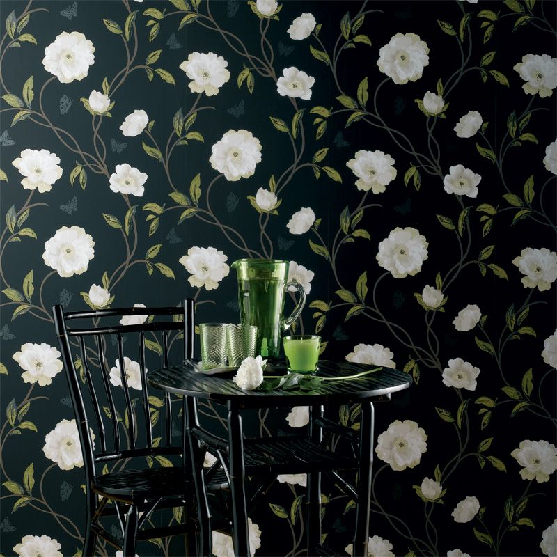 Peony Place Wallpaper - Pink/Green - Nina Campbell - NCW3773-04 - Premier Wallcovering