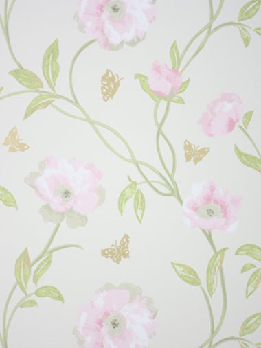 Peony Place Wallpaper - Pink/Green - Nina Campbell - NCW3773 - 04 - Premier Wallcovering