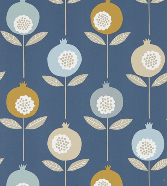 Pepino Wallpaper - Sky / Cinnamon / Ink - NNOU111543 - Scion - Premier Wallcovering