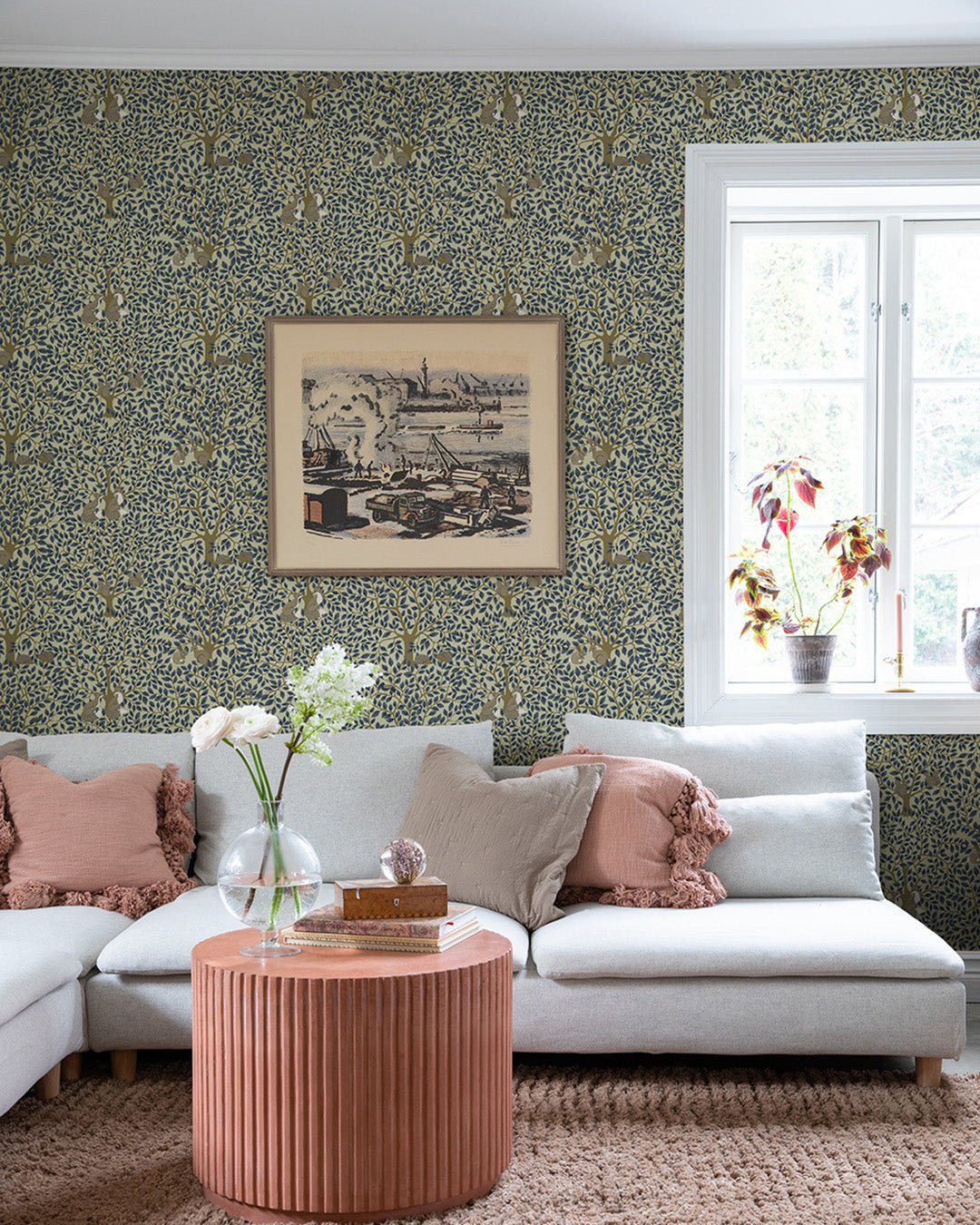 Per Wallpaper - Blue - Midbec - 44113 - Premier Wallcovering