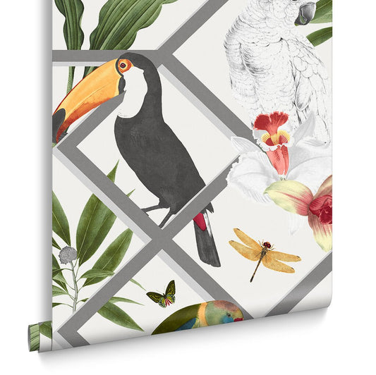 Perch Wallpaper - White - Graham & Brown - 107603 - Premier Wallcovering