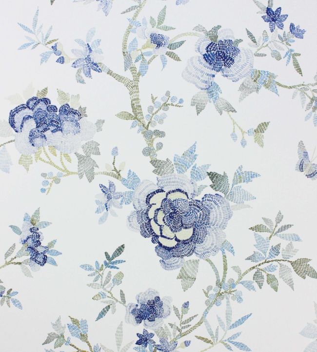 Perdana Wallpaper - Blue - Nina Campbell - NCW4276 - 04 - Premier Wallcovering