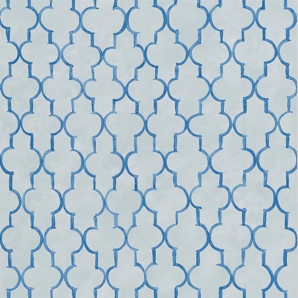 Pergola Trellis Wallpaper - Cobalt - Designers Guild - PDG1151/04 - Premier Wallcovering