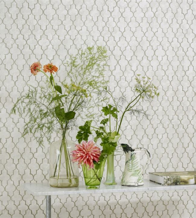 Pergola Trellis Wallpaper - Graphite - PDG1151/01 - Designers Guild - Premier Wallcovering