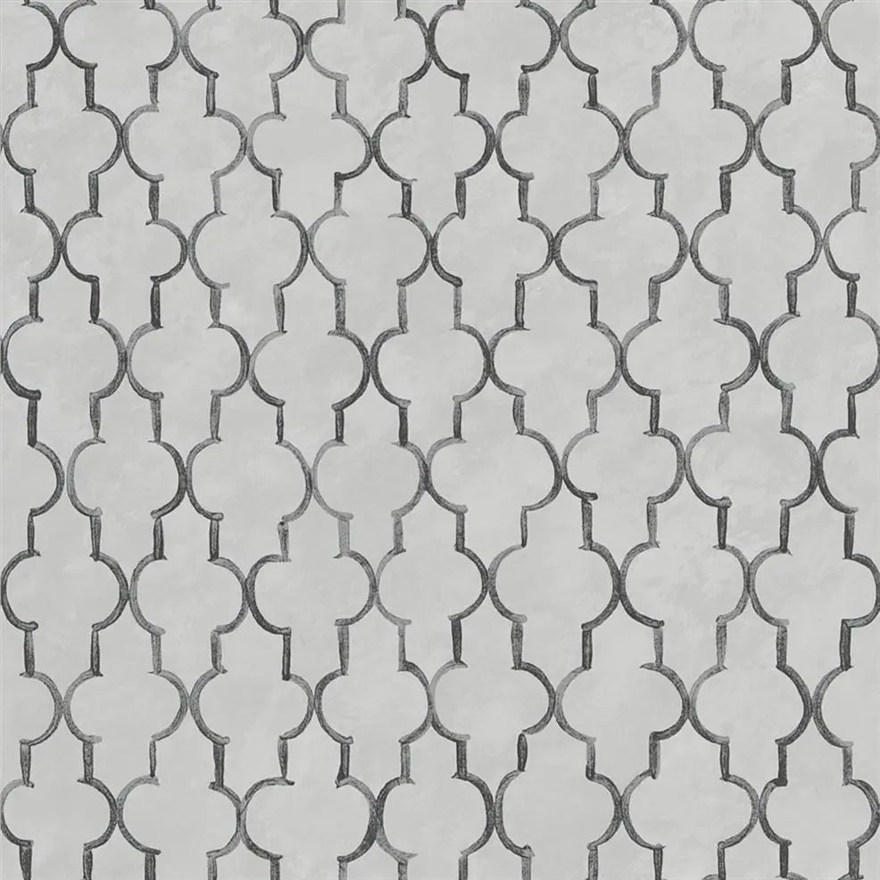 Pergola Trellis Wallpaper - Graphite - Designers Guild - PDG1151/01 - Premier Wallcovering