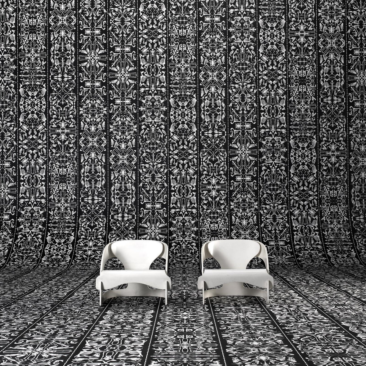Perished Wallpaper - Black - NLXL - JOB - 03 - Premier Wallcovering
