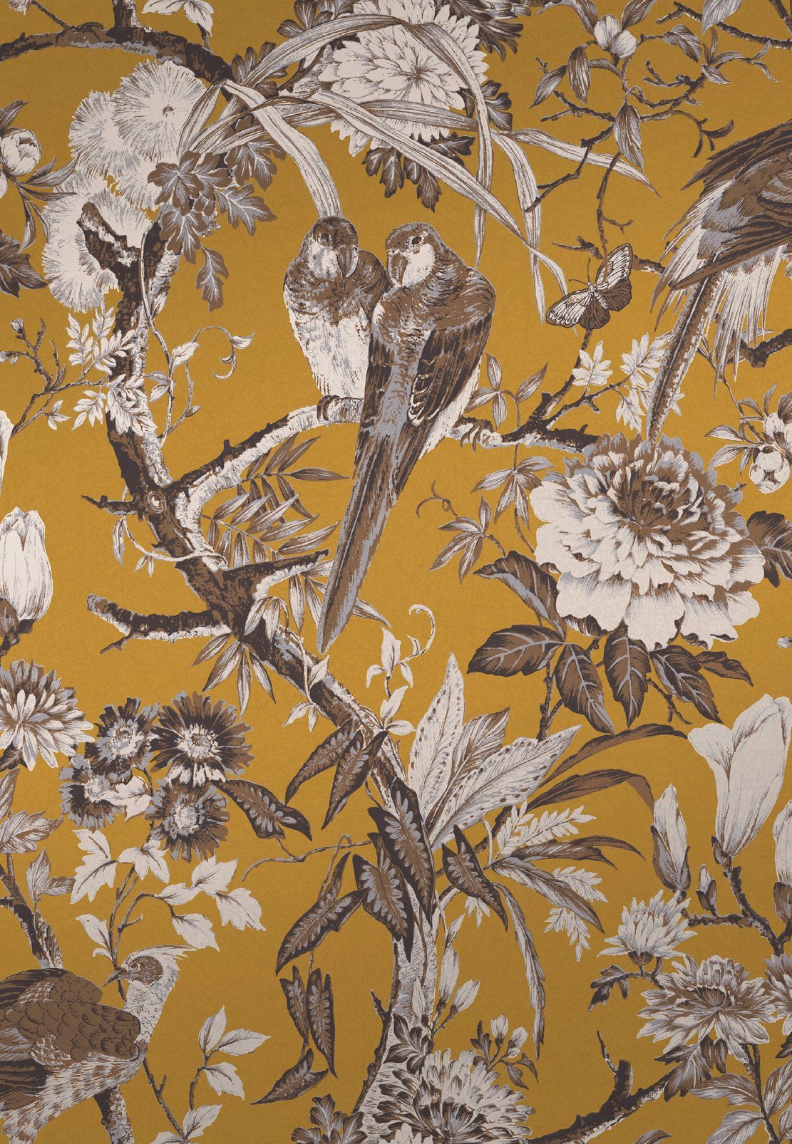 Perrow Wallpaper - Yellow - Graham & Brown - 127912 - Premier Wallcovering