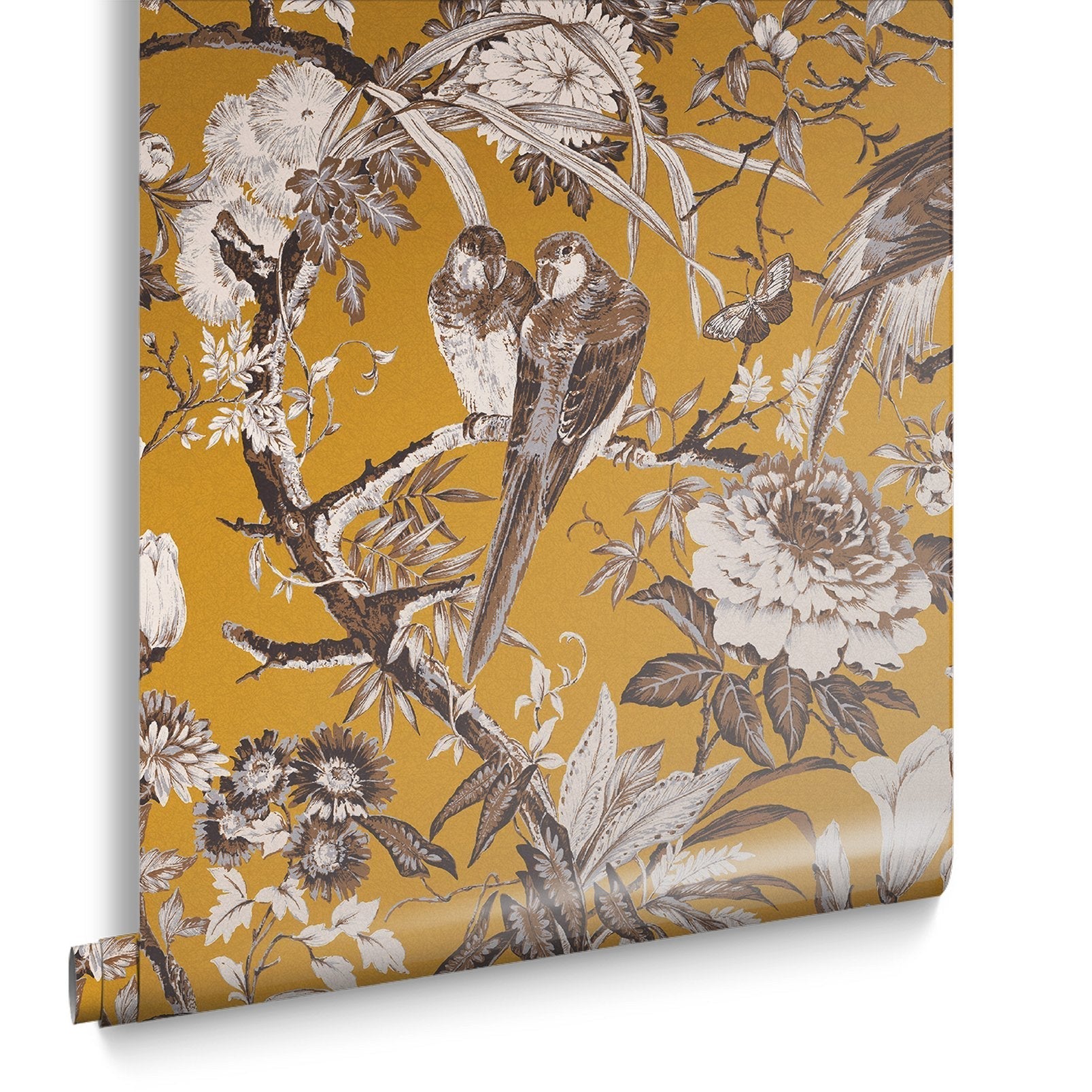 Perrow Wallpaper - Yellow - Graham & Brown - 127912 - Premier Wallcovering