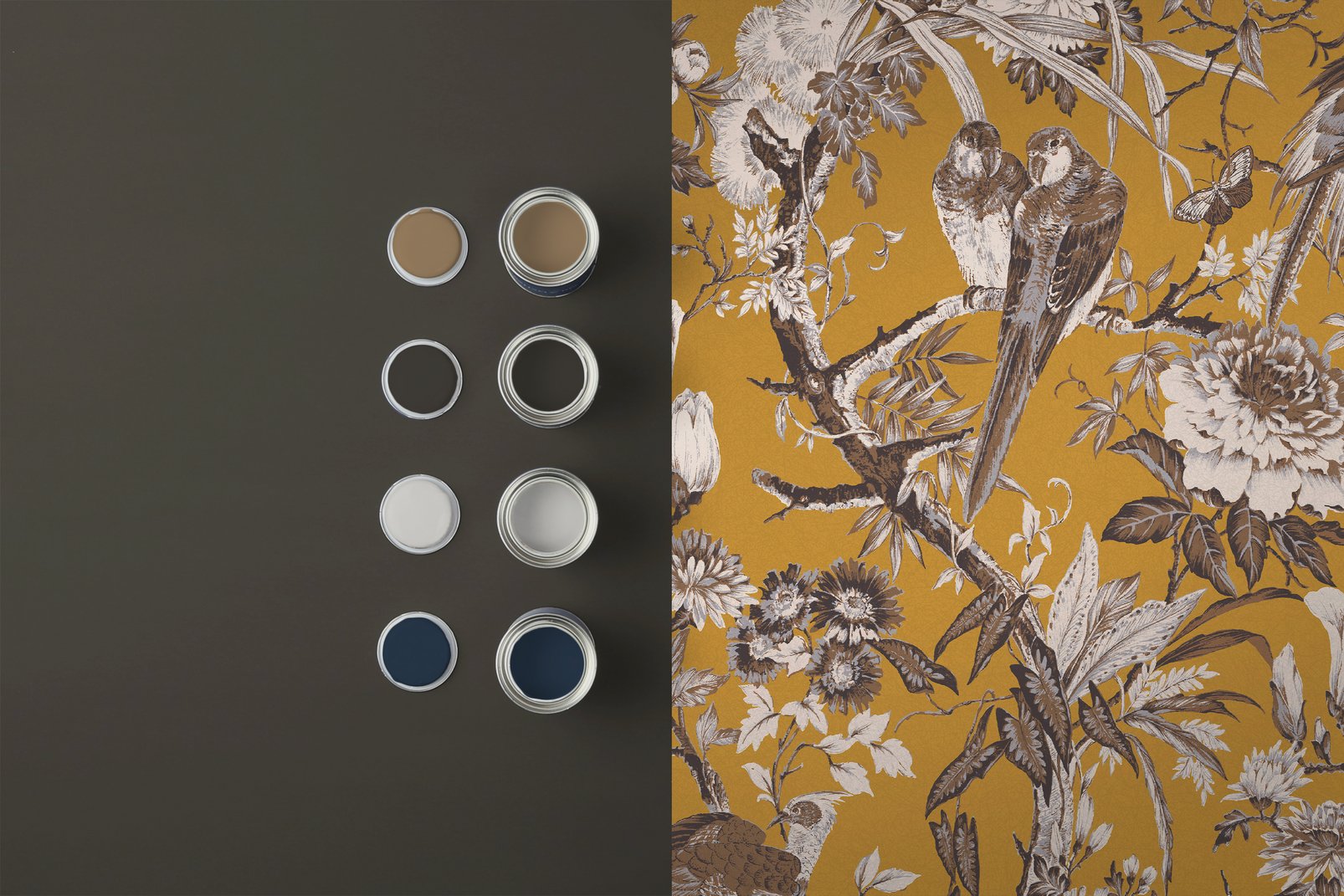 Perrow Wallpaper - Yellow - Graham & Brown - 127912 - Premier Wallcovering