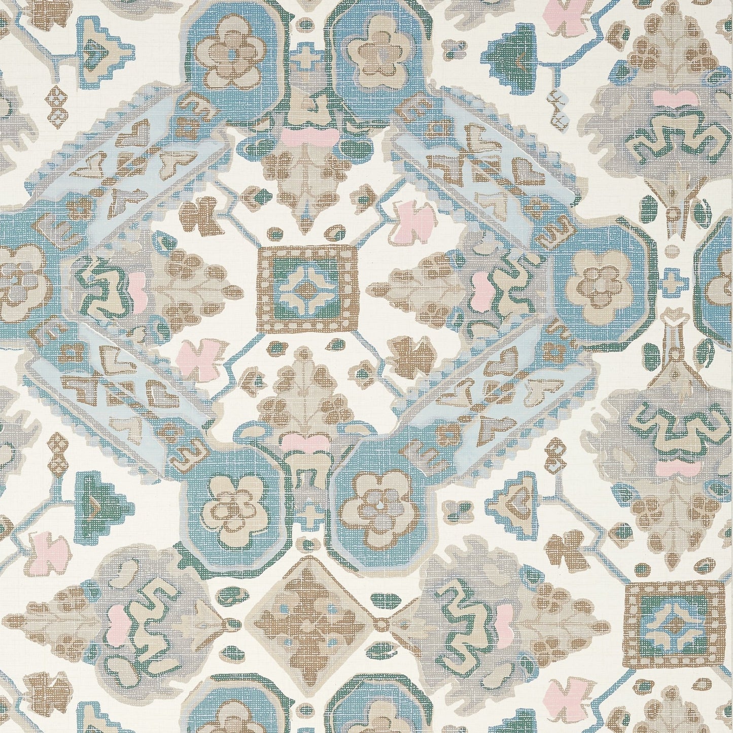 Persian Carpet Wallpaper - Spa Blue - Thibaut - T10825 - Premier Wallcovering