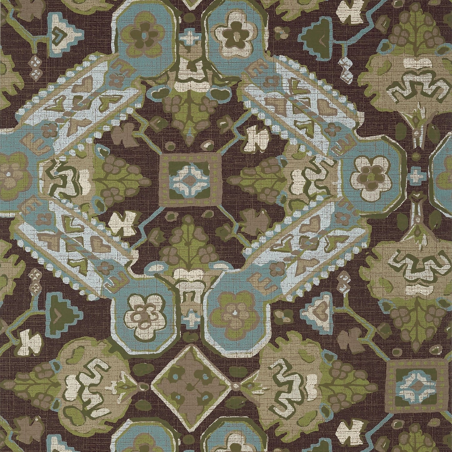 Persian Carpet Wallpaper - Brown - Thibaut - T10826 - Premier Wallcovering