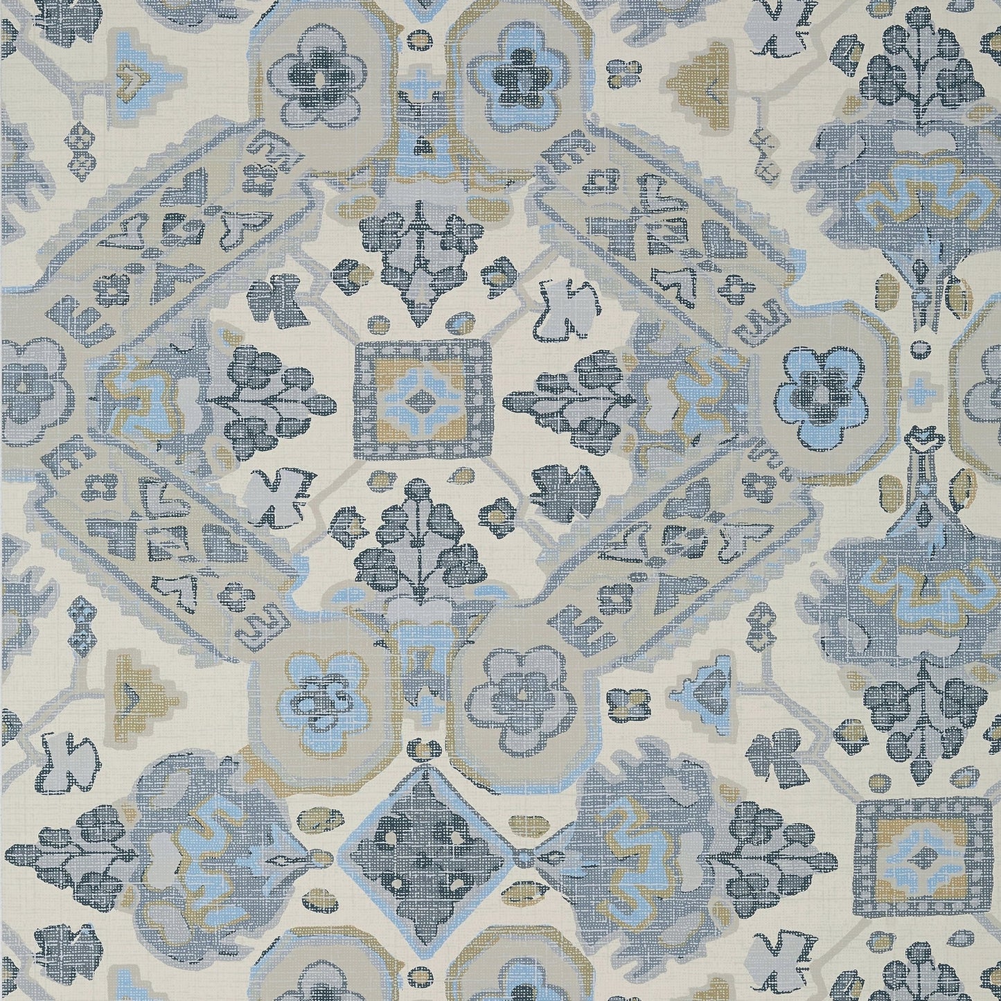 Persian Carpet Wallpaper - Grey & Beige - Thibaut - T10828 - Premier Wallcovering