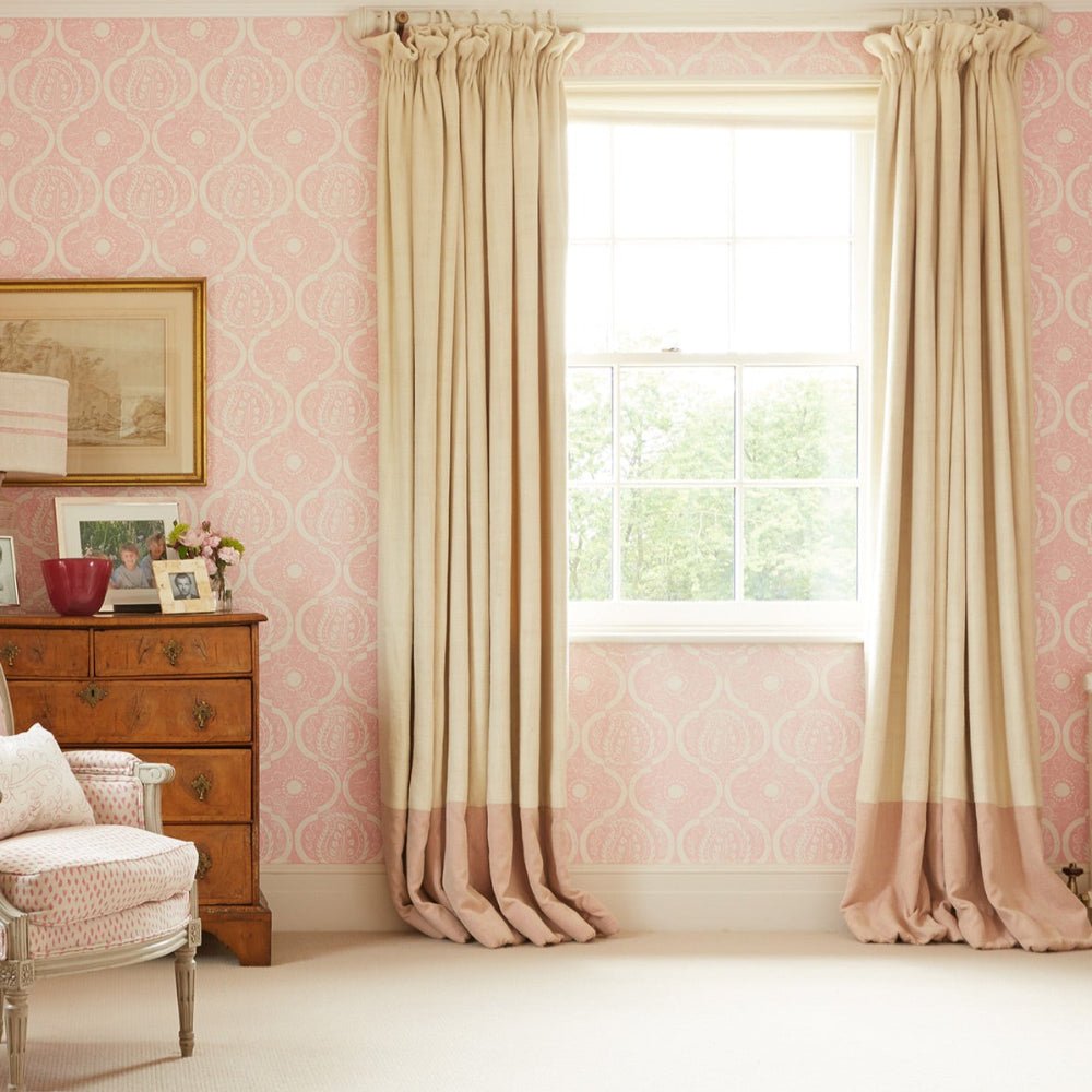 Persian Leaf Wallpaper - Pink - Blithfield - 840-08 - Premier Wallcovering