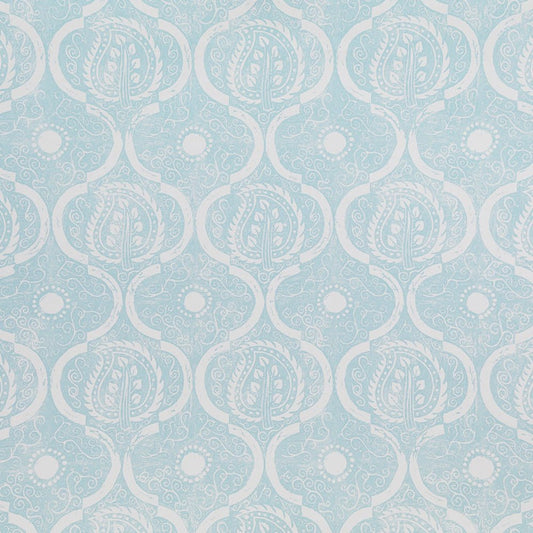 Persian Leaf Wallpaper - Aqua - Blithfield - 840-01 - Premier Wallcovering