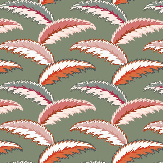 Persian Palm Wallpaper - Sage Green - Ottoline - W/PEPA/101/1 - Premier Wallcovering