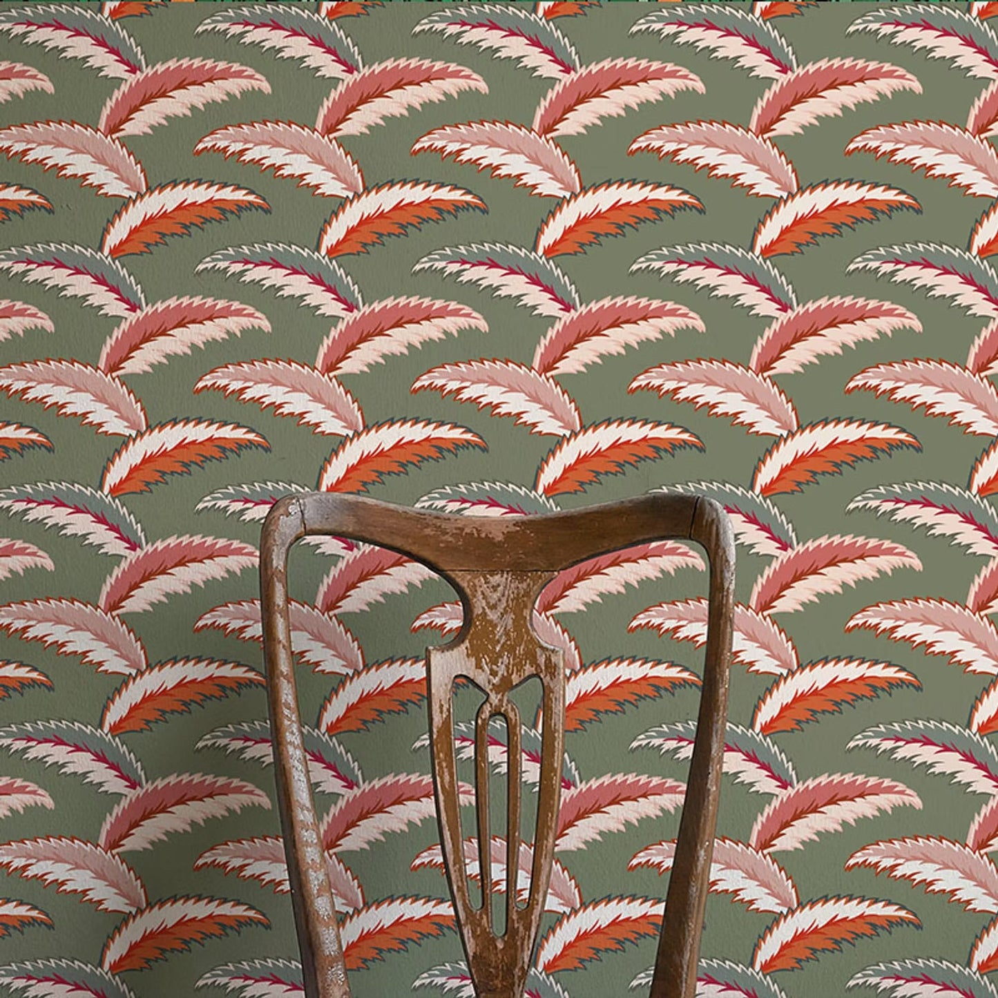 Persian Palm Wallpaper - Sage Green - Ottoline - W/PEPA/101/1 - Premier Wallcovering
