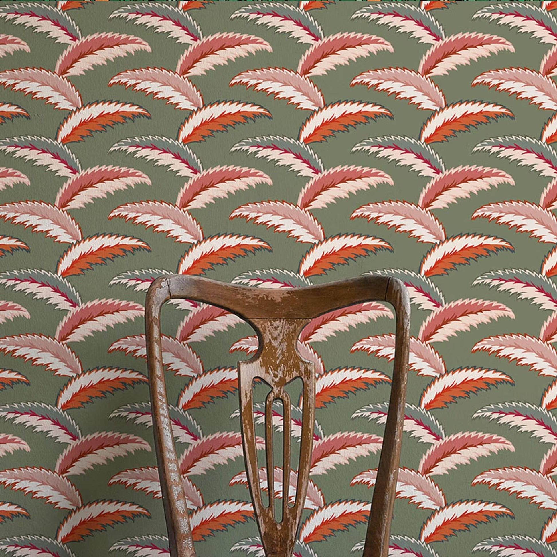 Persian Palm Wallpaper - Sage Green - Ottoline - W/PEPA/101/1 - Premier Wallcovering