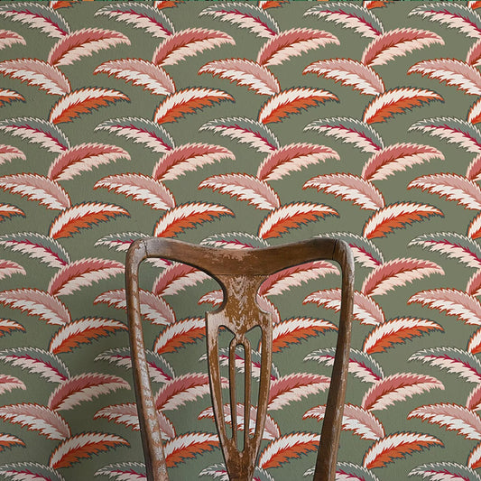 Persian Palm Wallpaper - Sage Green - Ottoline - W/PEPA/101/1 - Premier Wallcovering