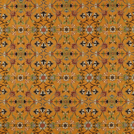 Persian Scroll Embroidery Fabric - Ochre - Morris & Co - 237658 - Premier Wallcovering