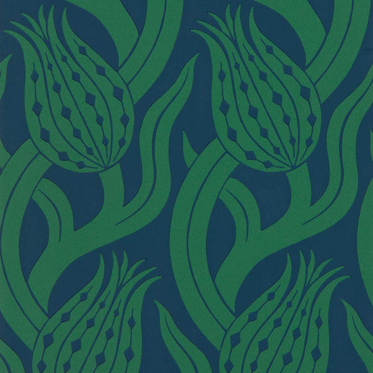 Persian Tulip Wallpaper - Quartz Grey - ZHIW312995 - Zoffany - Premier Wallcovering