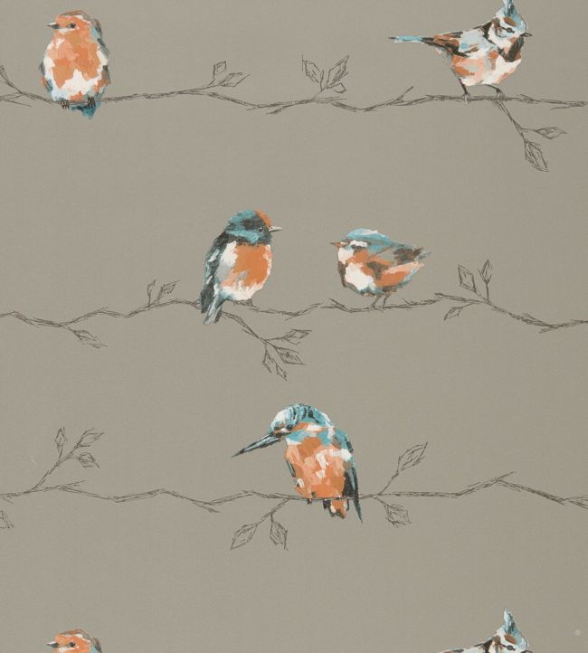 Persico Wallpaper - Tangerine/Duckegg - HSTO111485 - Harlequin - Premier Wallcovering