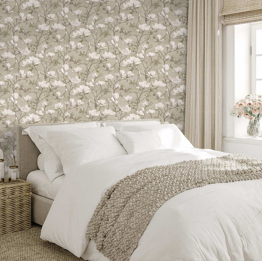 Petalina Wallpaper - Beige/Pink - Holden Décor - 36400 - Premier Wallcovering