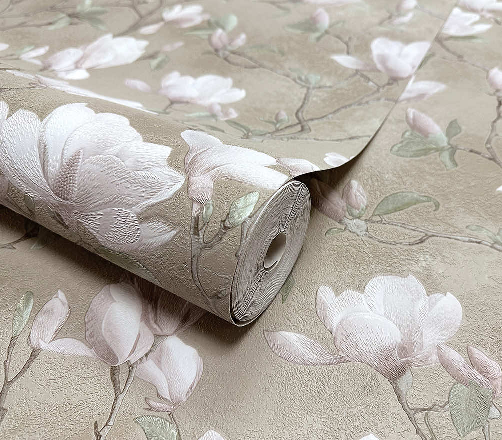 Petalina Wallpaper - Beige/Pink - Holden Décor - 36400 - Premier Wallcovering