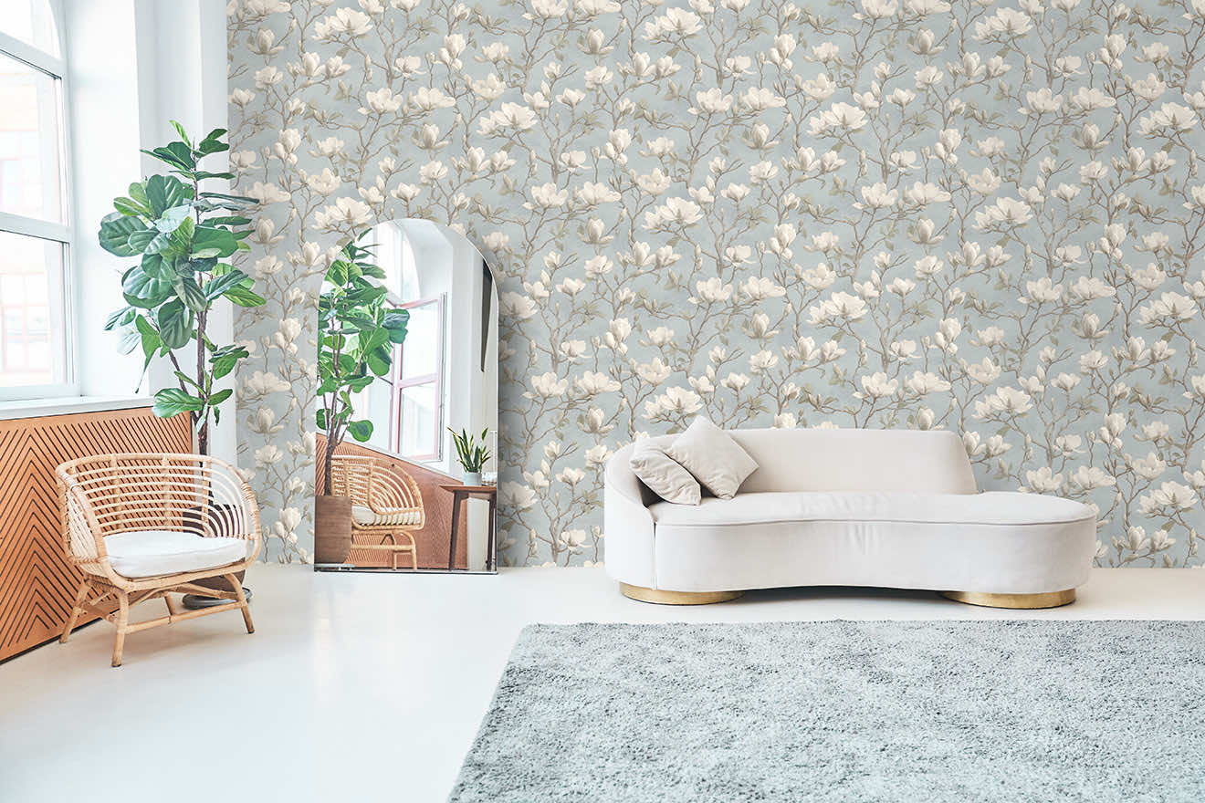Petalina Wallpaper - Blue - Holden Décor - 36404 - Premier Wallcovering