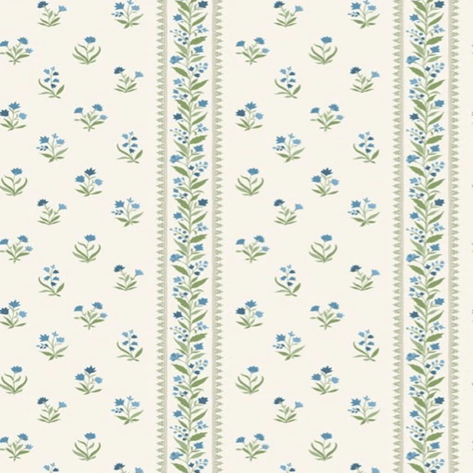 Petit Dapuri Wallpaper - Blue/Green - Nina Campbell - NCW4493-03 - Premier Wallcovering