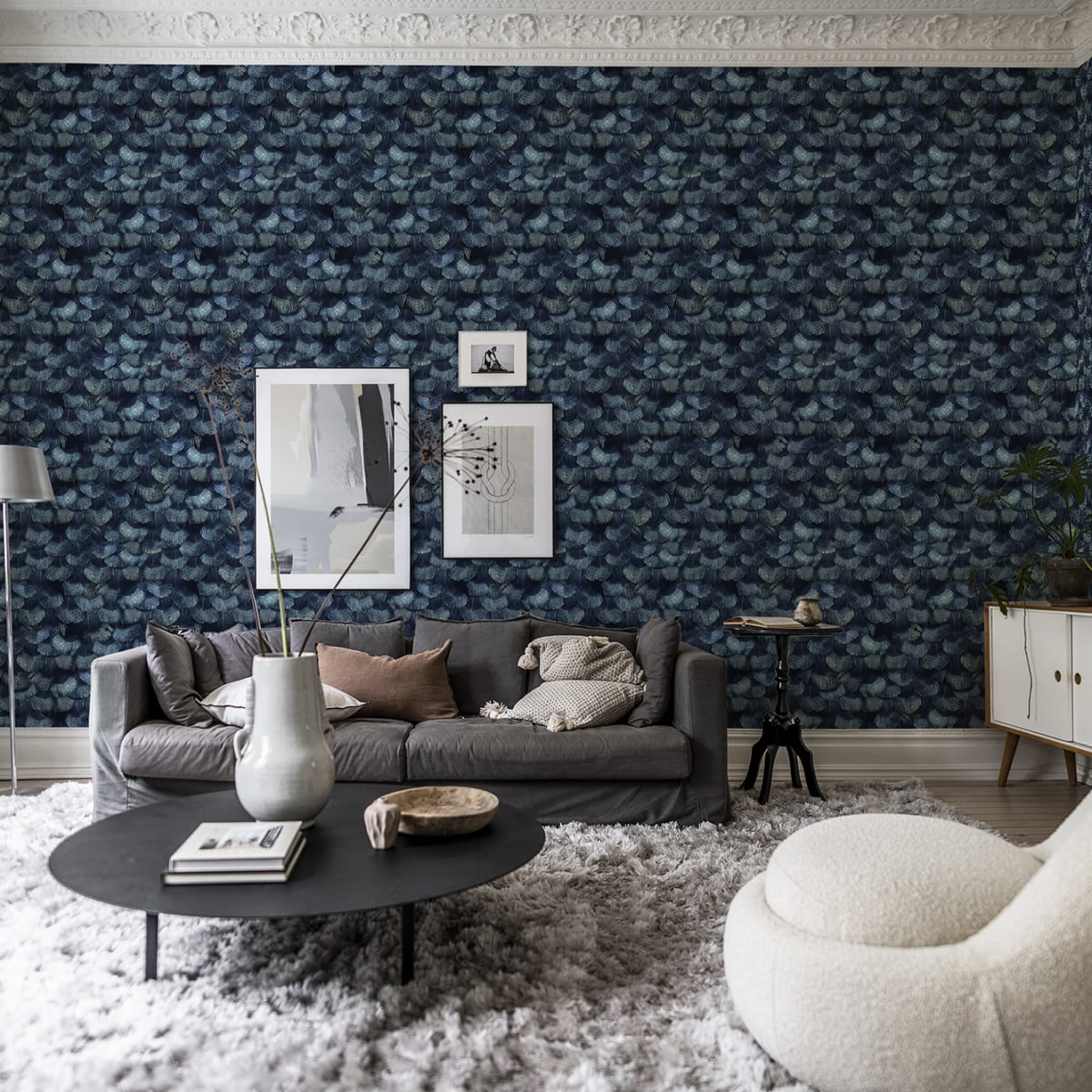 Petite Peacock Plumage Wallpaper - Teal - Rebel Walls - R18555 - Premier Wallcovering