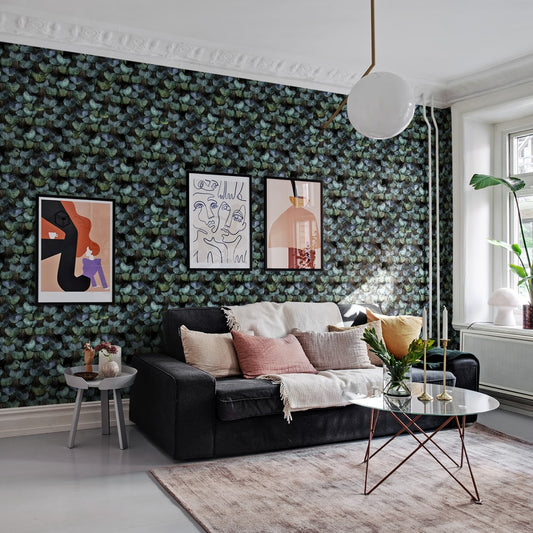 Petite Peacock Plumage Wallpaper - Opal - Rebel Walls - R18553 - Premier Wallcovering