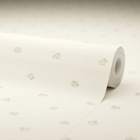 Petite Peonies Wallpaper - Vintage Cream - LAN100368 - Lucie Annabel - Premier Wallcovering