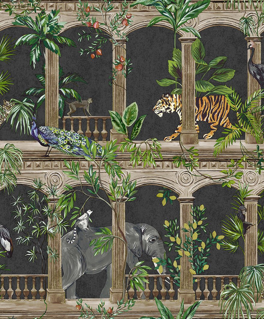 Petra Wallpaper - Black - Holden Décor - 91351 - Premier Wallcovering
