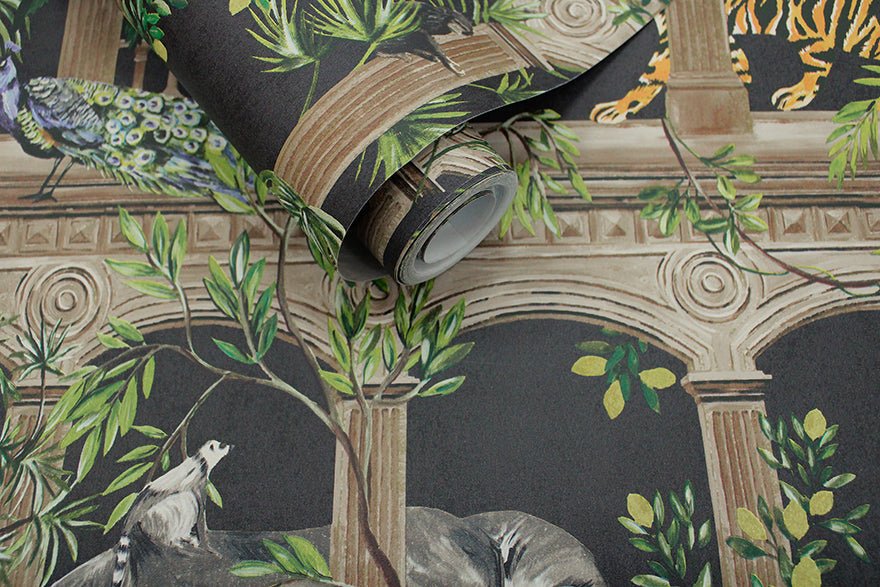 Petra Wallpaper - Black - Holden Décor - 91351 - Premier Wallcovering