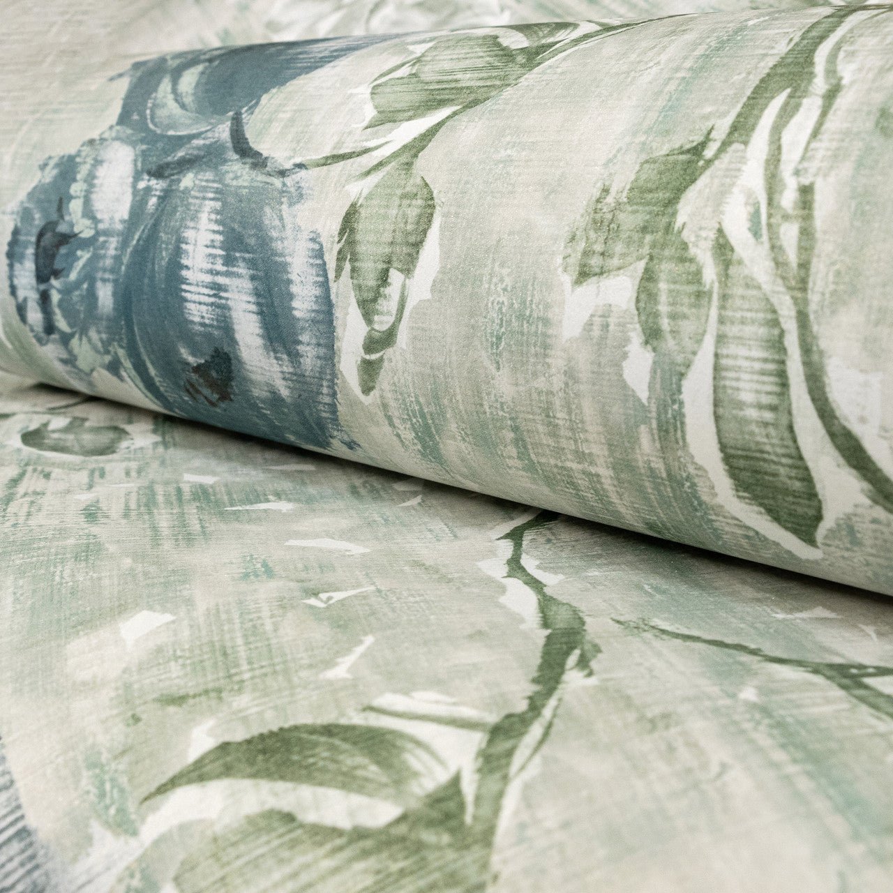 Petunia Julie Feels Home Wallpaper - Steel Sage - Hohenberger - 26917 - Premier Wallcovering