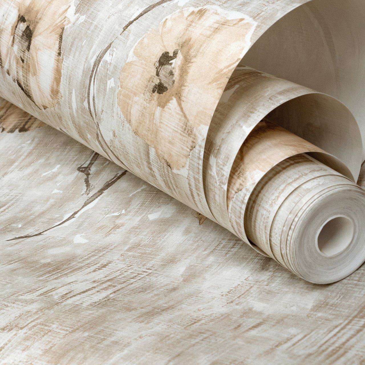 Petunia Twinwall Julie Feels Home Wall Mural - Apricot Greyish - Hohenberger - 26964 - Premier Wallcovering