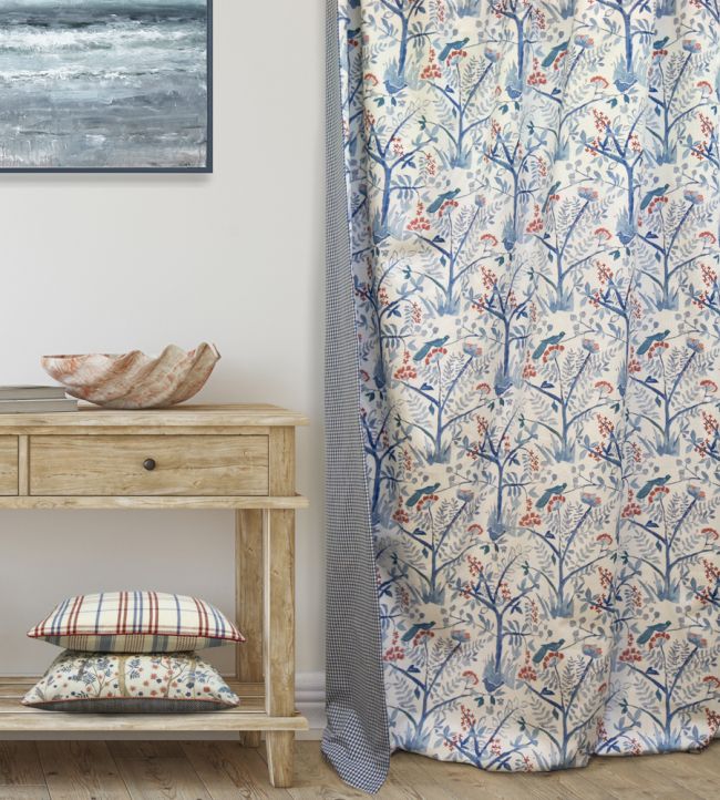 pf50508.4.0 - Purbeck Check Fabric - Red Blue - Baker Lifestyle