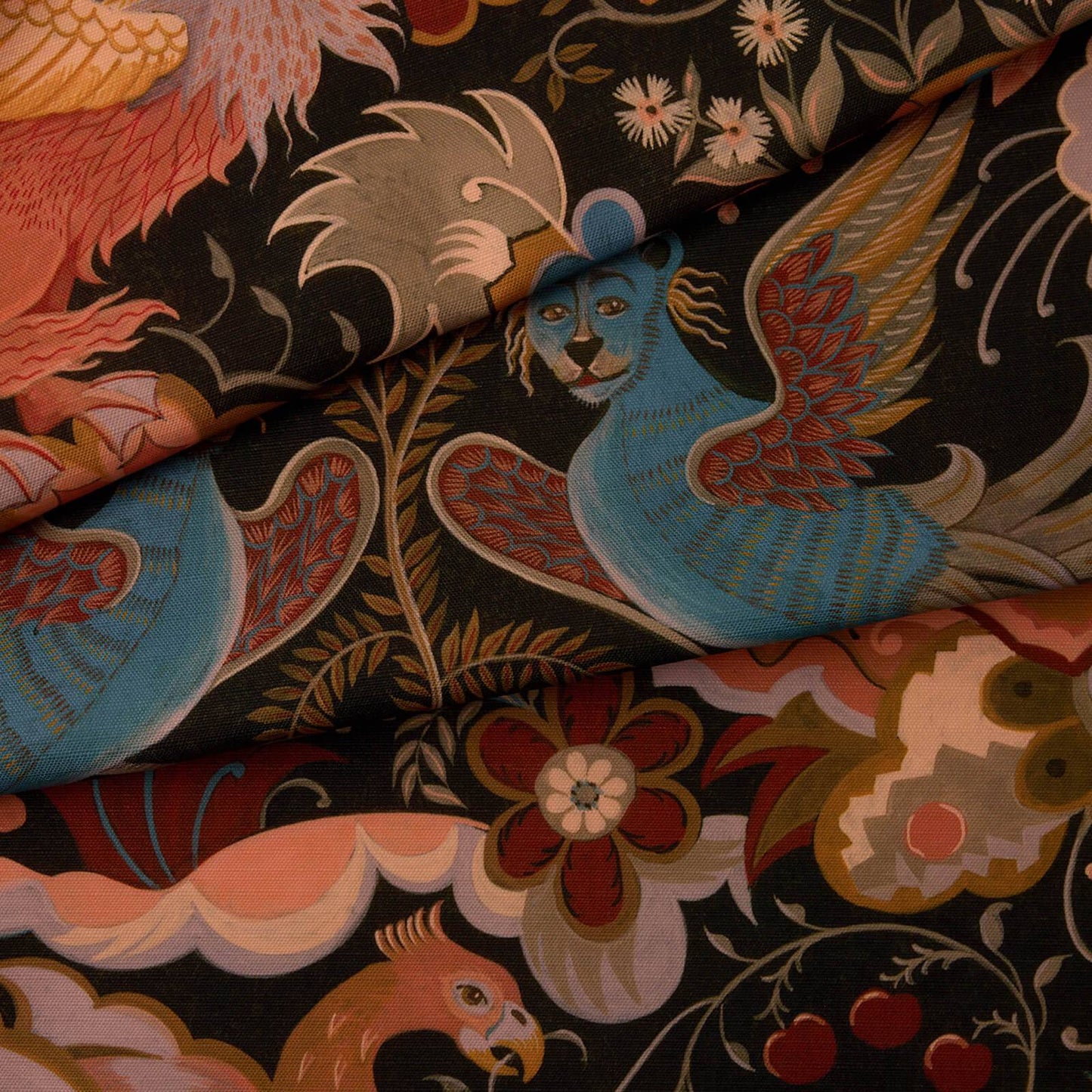 Phantasia Recycled Performance Fabric - Selentine Orange - House of Hackney - 1-FA-PHA-RP-SEL-XXX-XXX - Premier Wallcovering