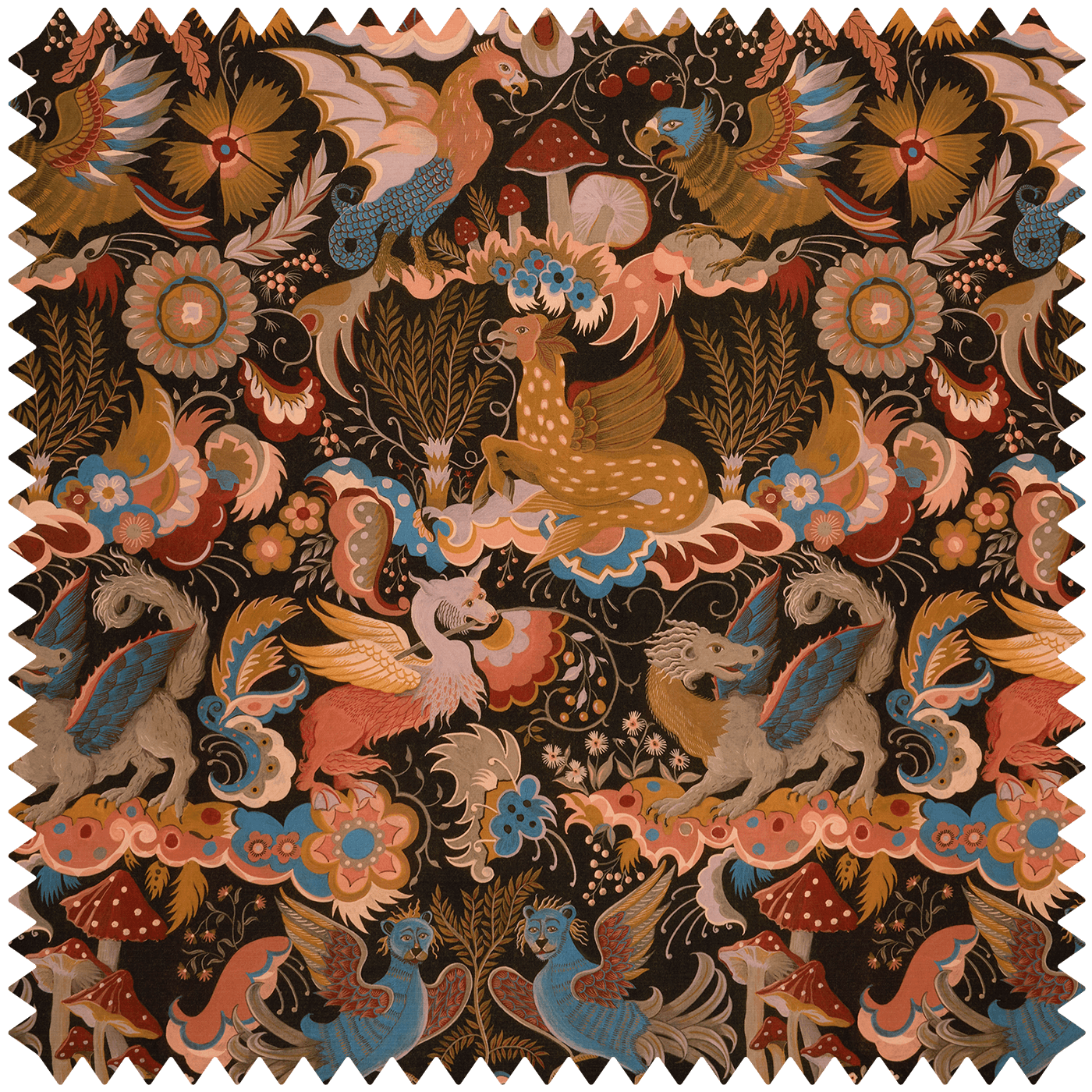 Phantasia Recycled Performance Fabric - Selentine Orange - House of Hackney - 1-FA-PHA-RP-SEL-XXX-XXX - Premier Wallcovering