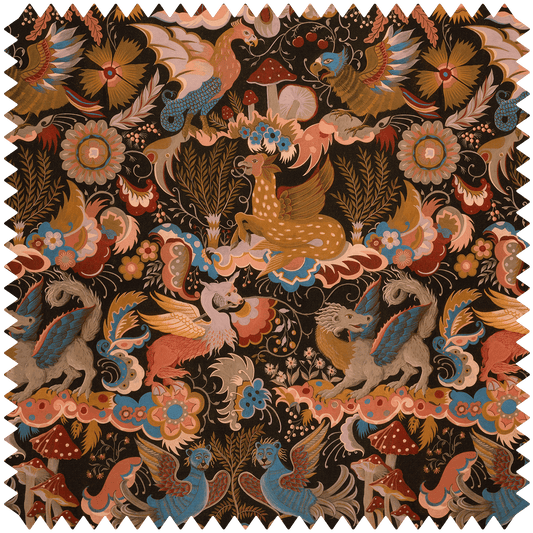 Phantasia Recycled Performance Fabric - Selentine Orange - House of Hackney - 1-FA-PHA-RP-SEL-XXX-XXX - Premier Wallcovering