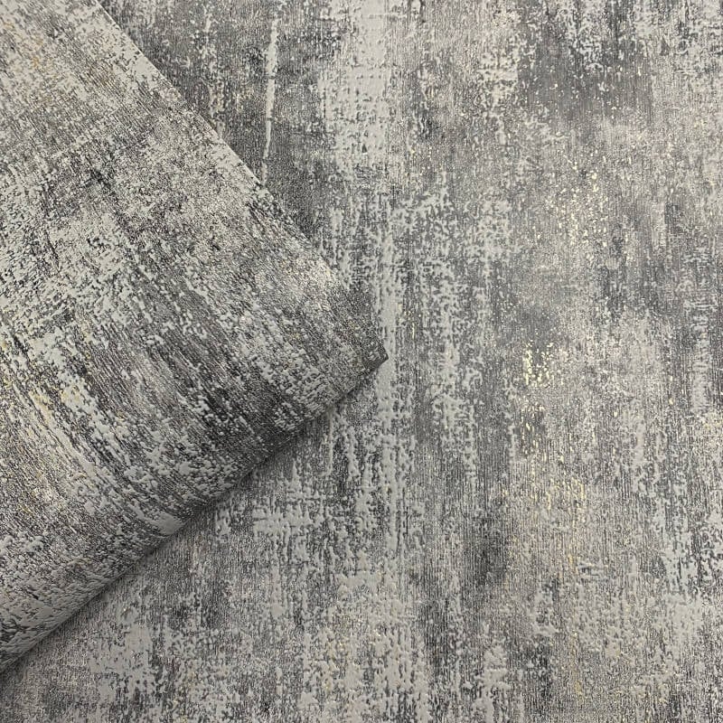 Phelan Industrial Texture Metallic Wallpaper - Charcoal - Muriva - 209103 - Premier Wallcovering