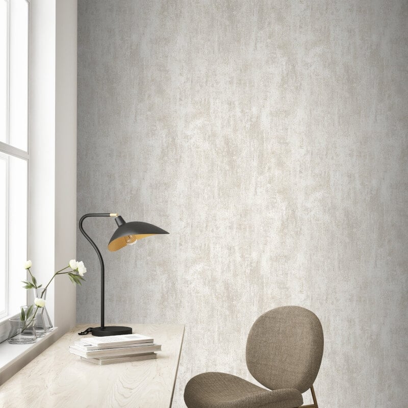 Phelan Industrial Texture Metallic Wallpaper - Cream - Muriva - 209102 - Premier Wallcovering