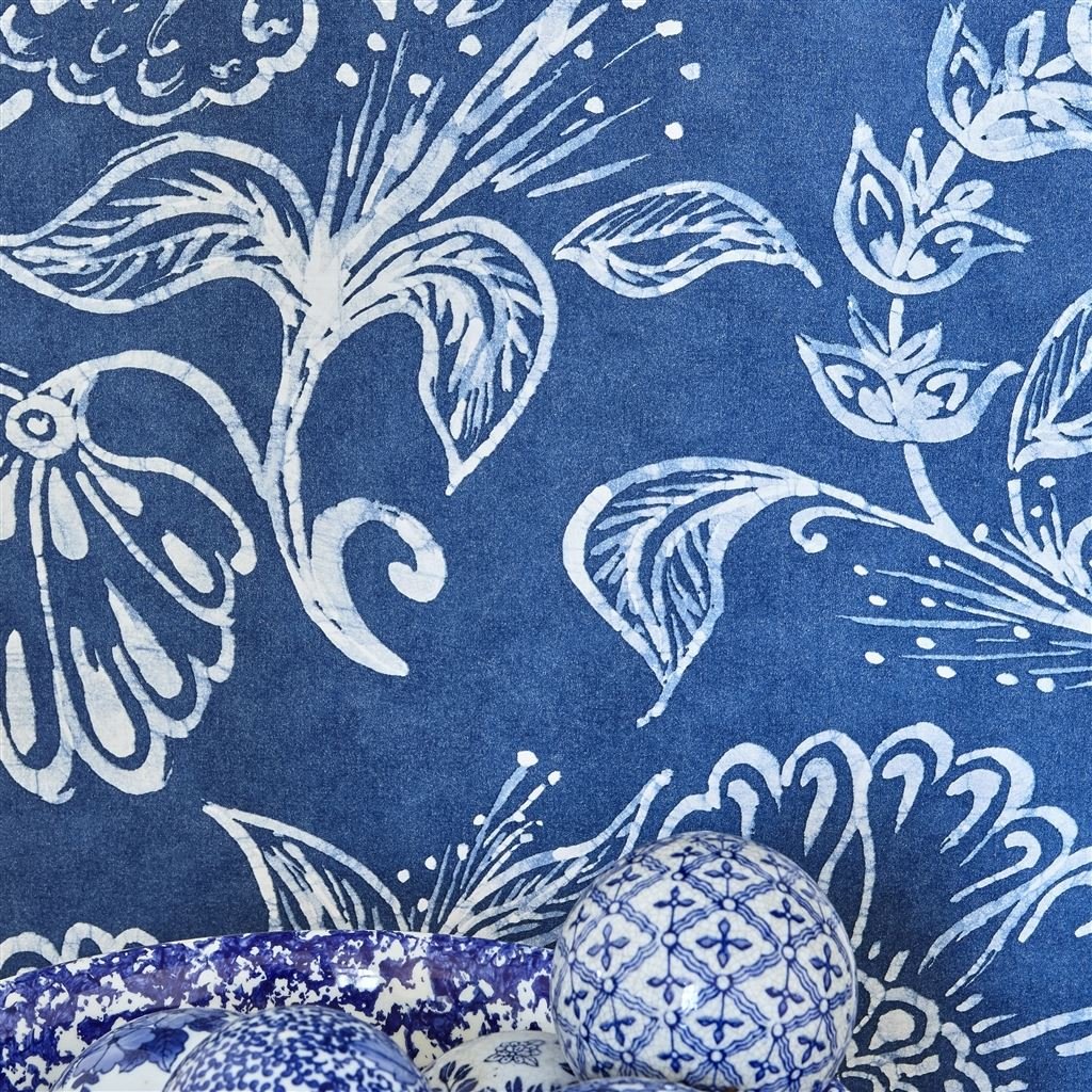 Philippine Wallpaper - Indigo - William Yeoward - PWY9001/01 - Premier Wallcovering