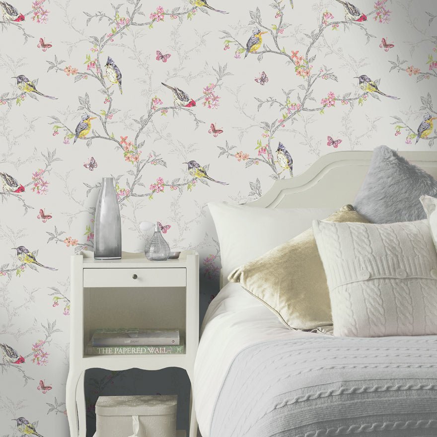 Phoebe Wallpaper - Dove - Holden Décor - 98081 - Premier Wallcovering