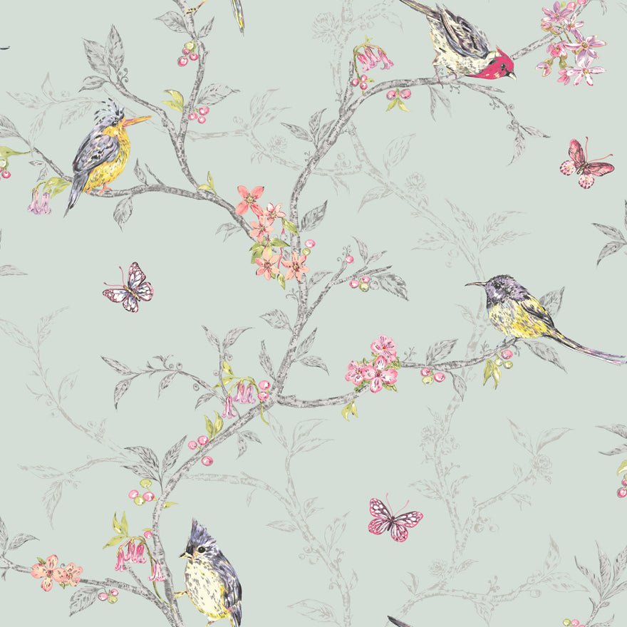 Phoebe Wallpaper - Soft Teal - Holden Décor - 98083 - Premier Wallcovering