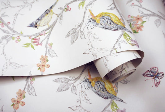 Phoebe Wallpaper - White - Holden Décor - 98080 - Premier Wallcovering