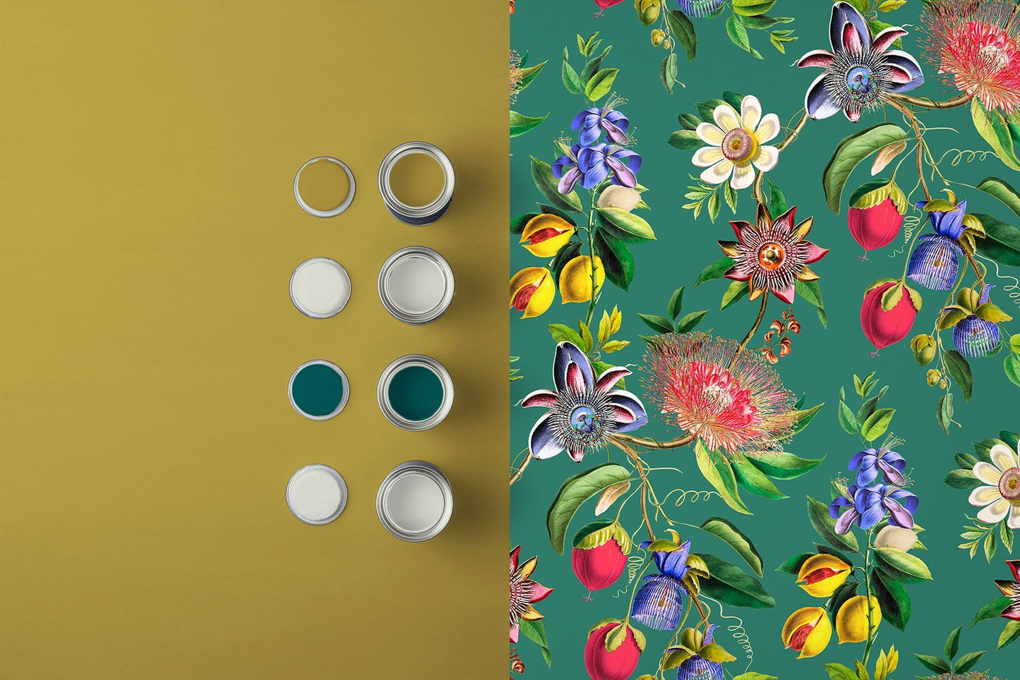 Physic Garden Wallpaper - Teal - Graham & Brown - 127918 - Premier Wallcovering