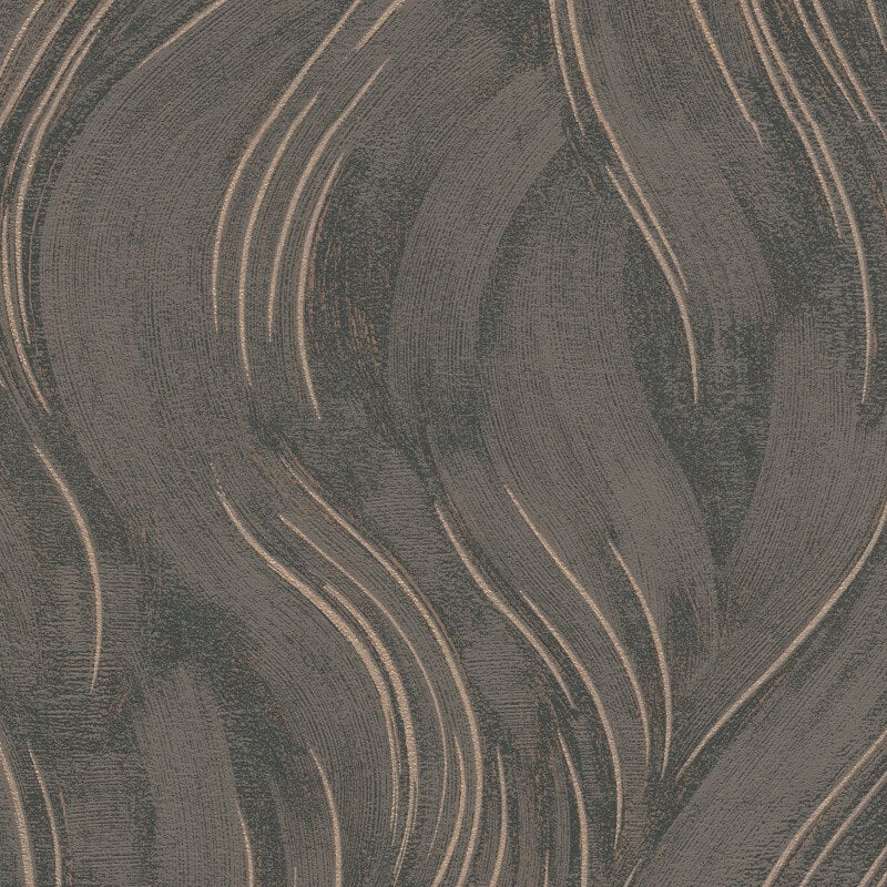 Piano Wave Metallic Wallpaper - Brown/Gold - Erismann - 10456 - 11 - Premier Wallcovering